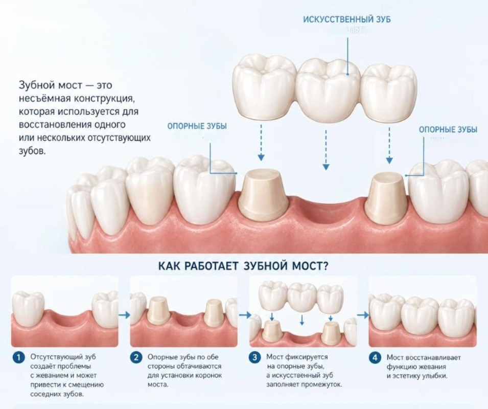 Как работает зубной мост
